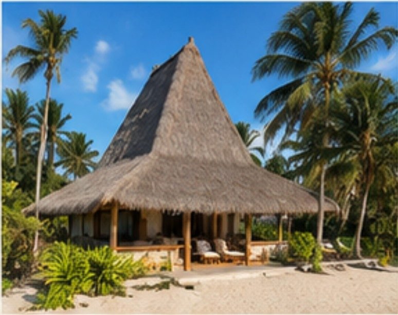 Villa Kerewe Sands - kolam utama & tampak luar