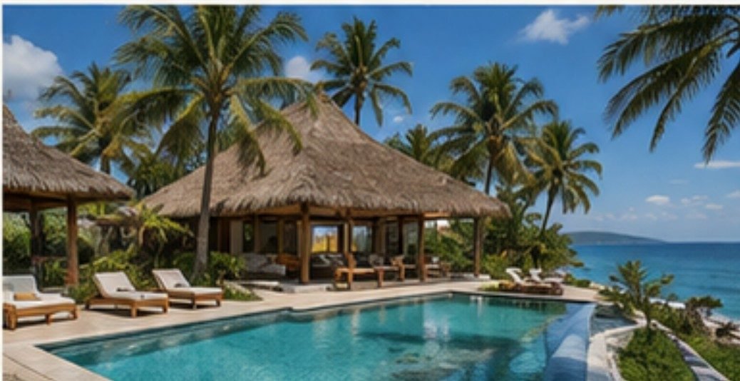 Villa Haweri Estate - kolam utama & tampak luar